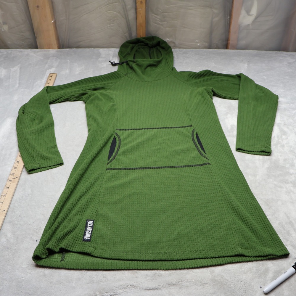 Melanzana Micro Grid Dress Womens Medium V2 Ivy Fleece‎ Hood Long Sleeve Outdoor